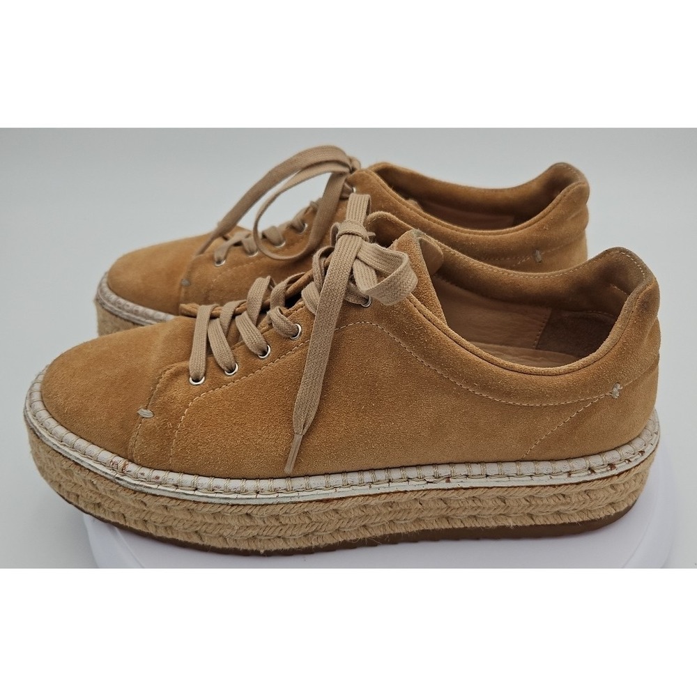 Rag & Bone KENT Tan EU/38.5 W/8.5 Suede Platform Espadrille Lace Up Sneaker *EUC - Picture 3 of 16
